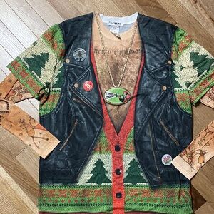 Men's Christmas Long Sleeve Tee - Multicolor